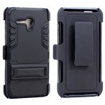 Wholesale Alcatel OneTouch Fierce XL 5054 Hard Shield Holster Combo Belt Clip Case (Black)